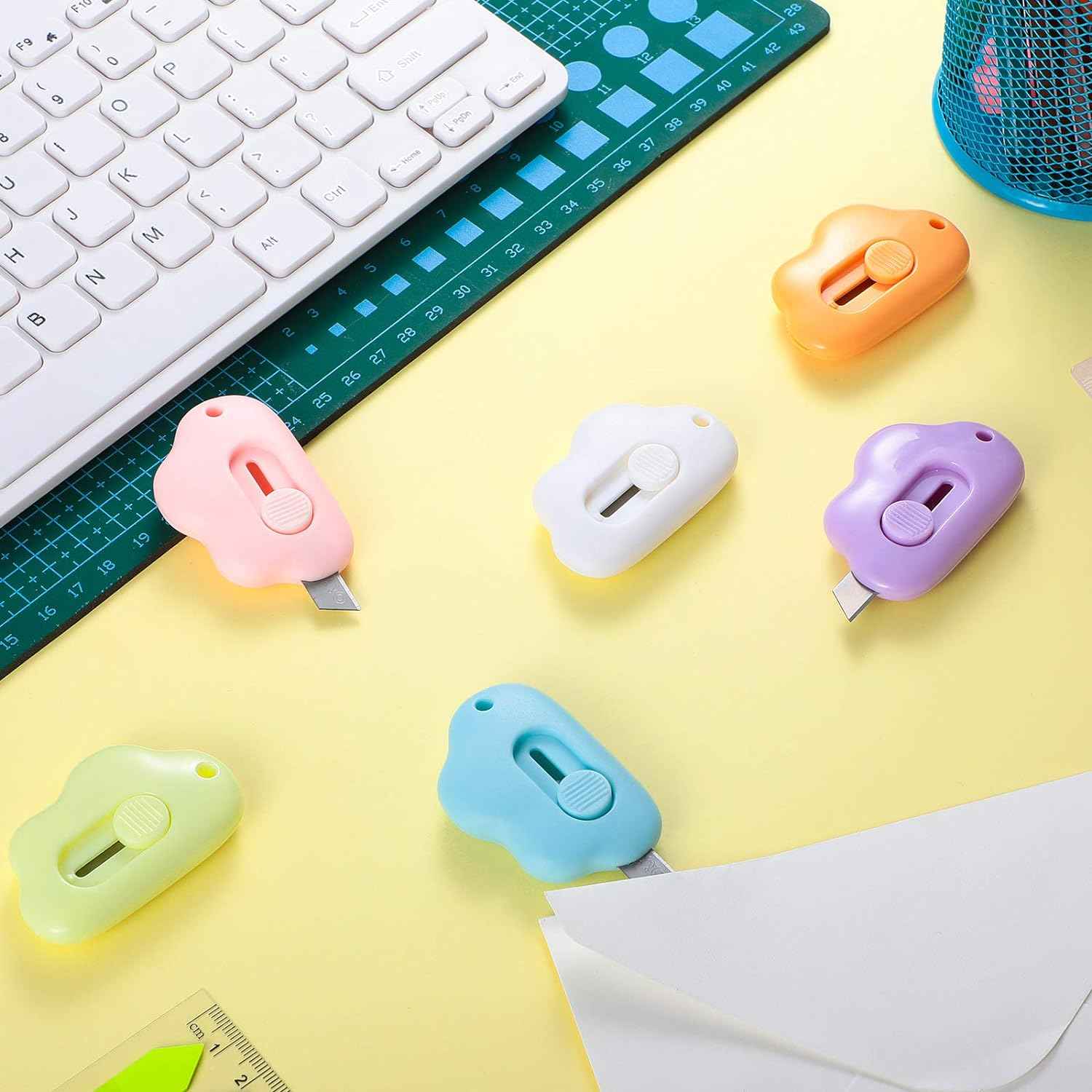 6 Pieces Mini Utility Knives Cloud Shaped Box Cutters - TTpen