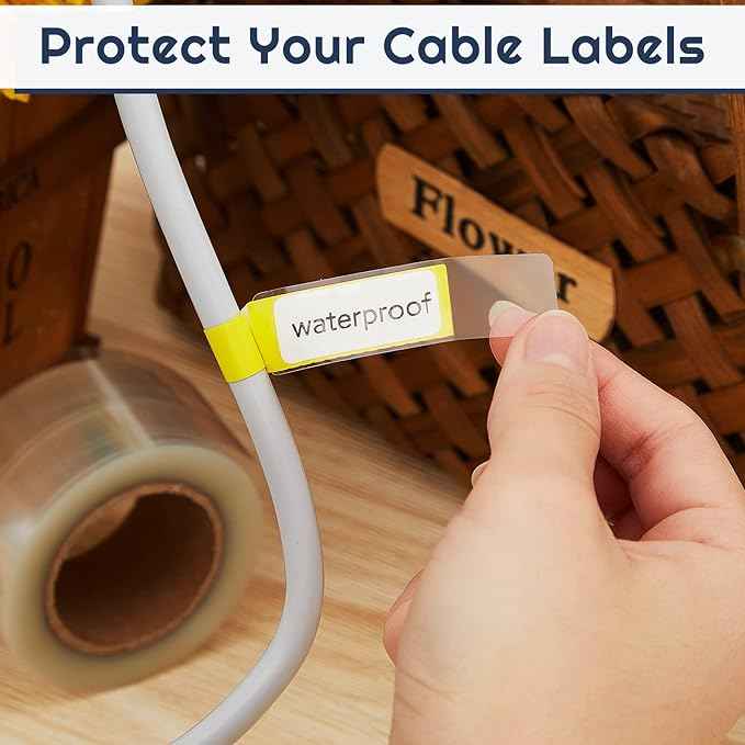 500pcs Clear Waterproof Protector Labels 55 x 15mm - TTpen