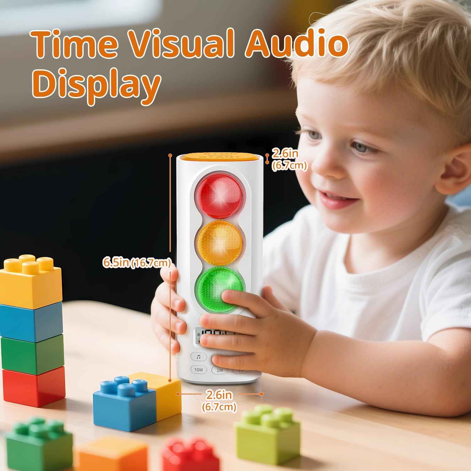 Traffic Light Visual Audio Digital Timer for Kids Classroom