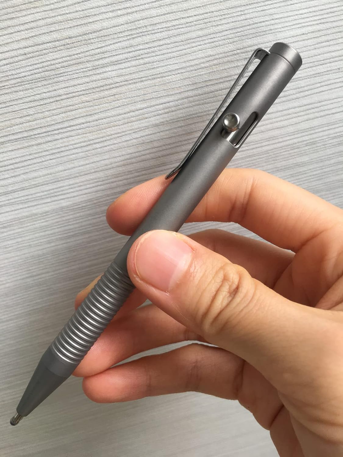 Titanium Alloy Bolt Action Pen Clip EDC Pocket Tactical Ballpoint Pen