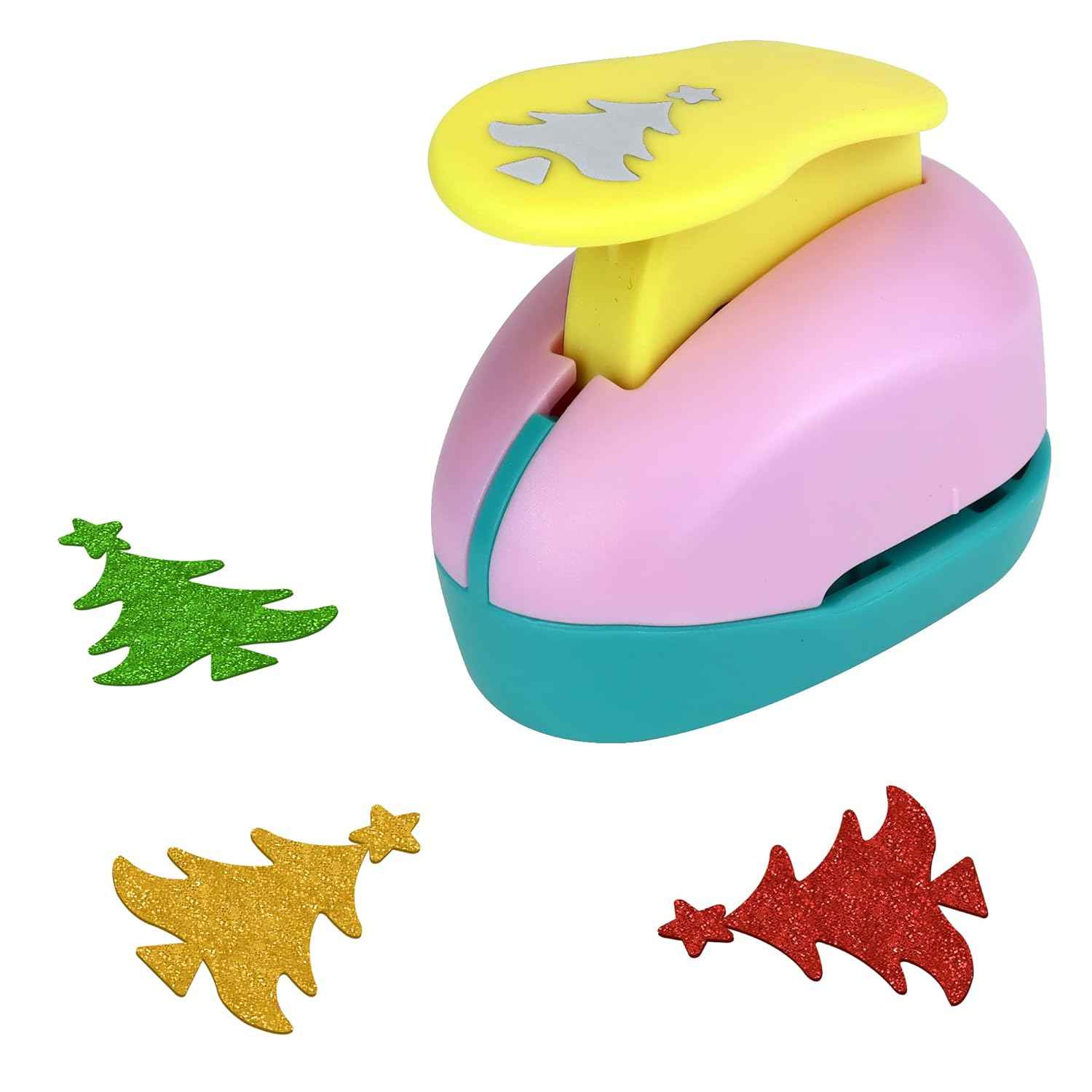 3Pcs 1 Inch Paper Punches with Christmas Tree Snowflakes Craft Hole Shapes - TTpen