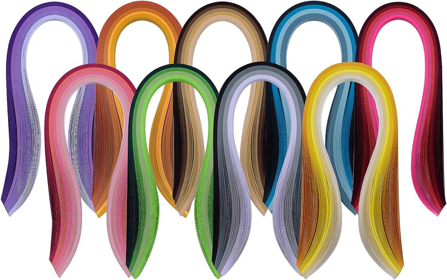 900 Paper Quilling Strips Set,36 Colors width 7mm Length 39cm - TTpen