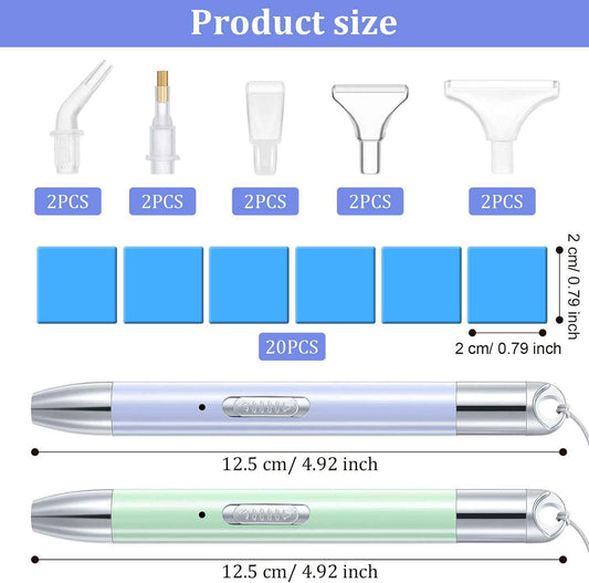 2Pcs LED Diamond Painting Drill Pen USB Rechargeable - TTpen