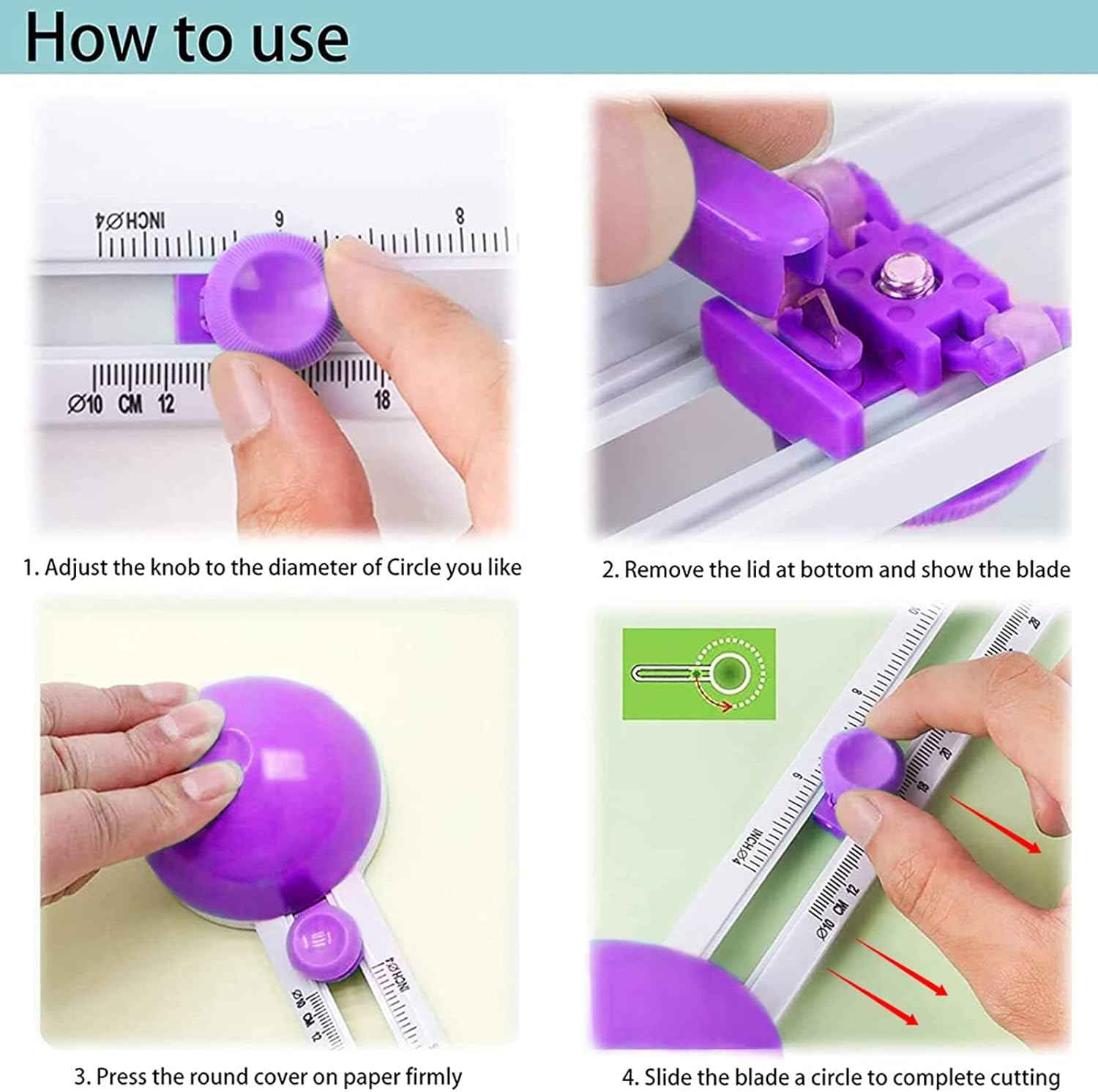Circle Cutter for Paper Crafts Cardboard Cutting Tools - TTpen