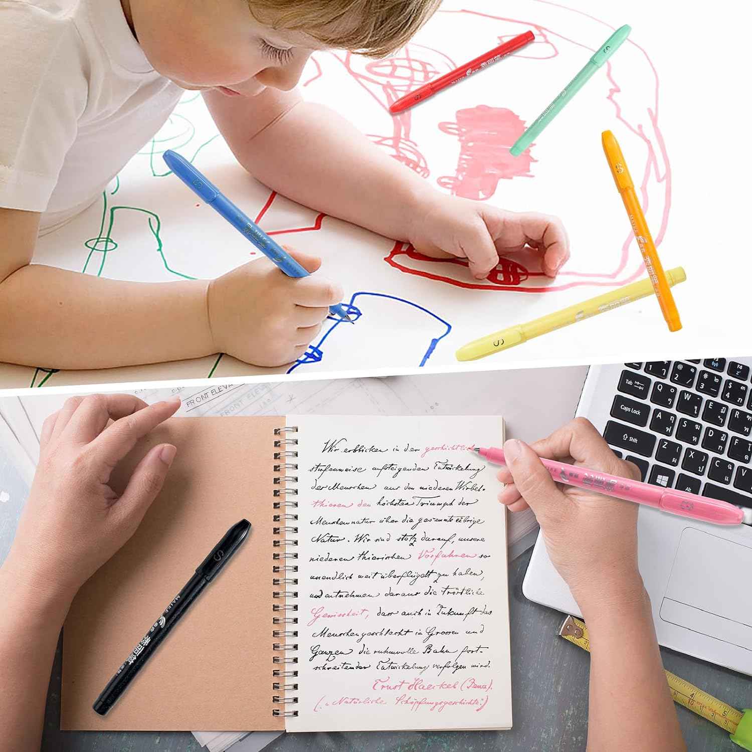 MAIKE Felt Tip Brush Calligraphy Pen 5 Colors - TTpen