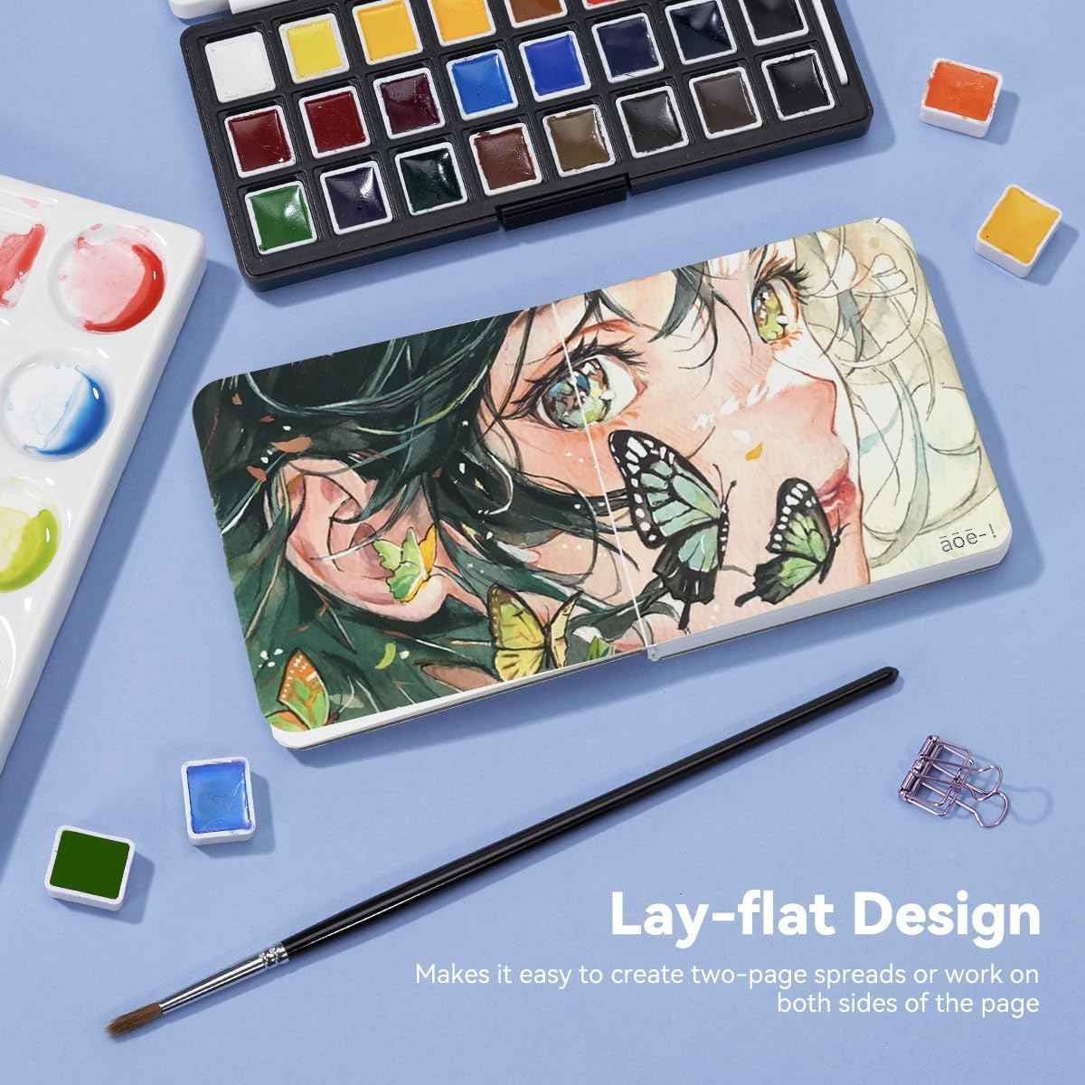 POTENTATE 2 Pack Square Cotton Hot Press Watercolor Paper 10x10cm - TTpen