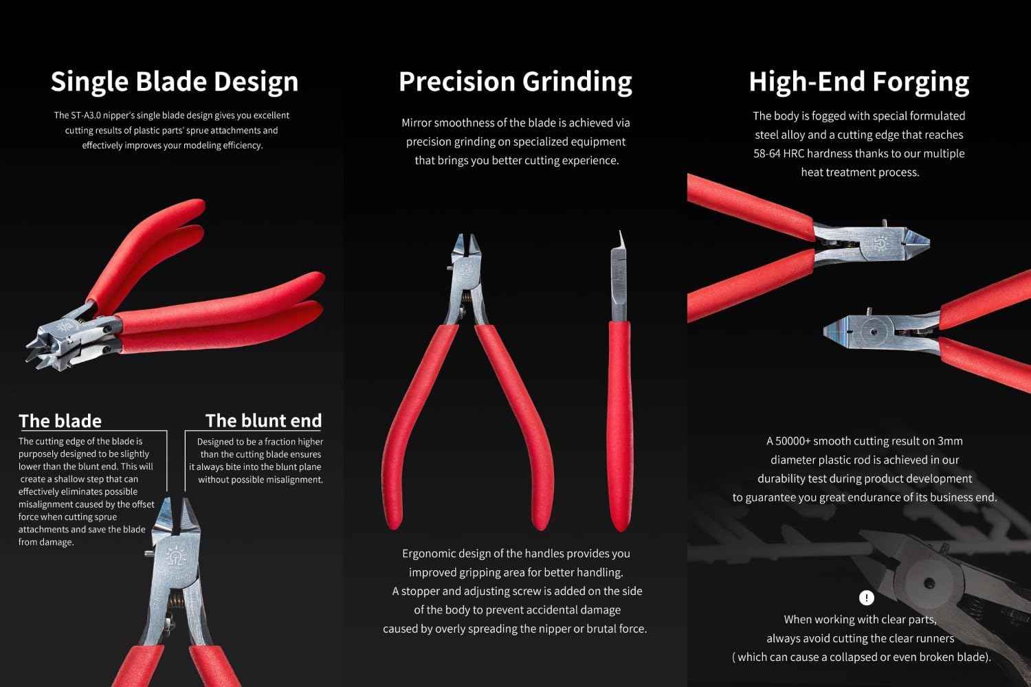 DSPIAE 4.72 Inch Ultra Fine Single-Edged Blade Nipper For Plastic Models - TTpen