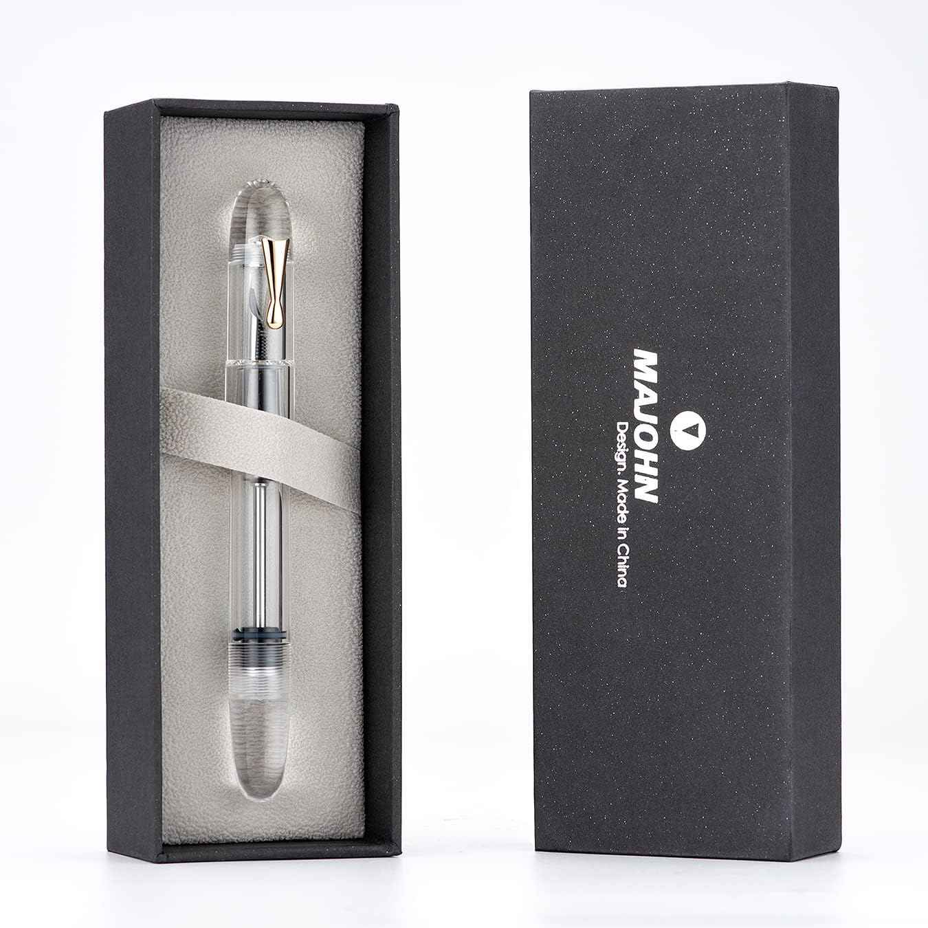 Majohn C4 Eyedropper Fountain Pen Transparent Acrylic with Box - TTpen
