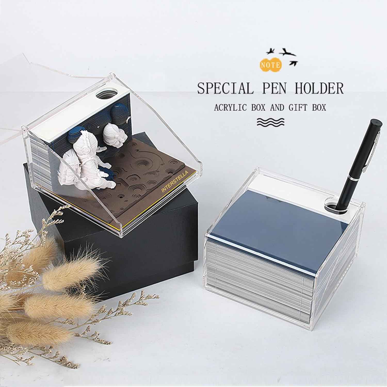 Astronauts Paper Notepad 3D Memo Pads with Pen Holder - TTpen