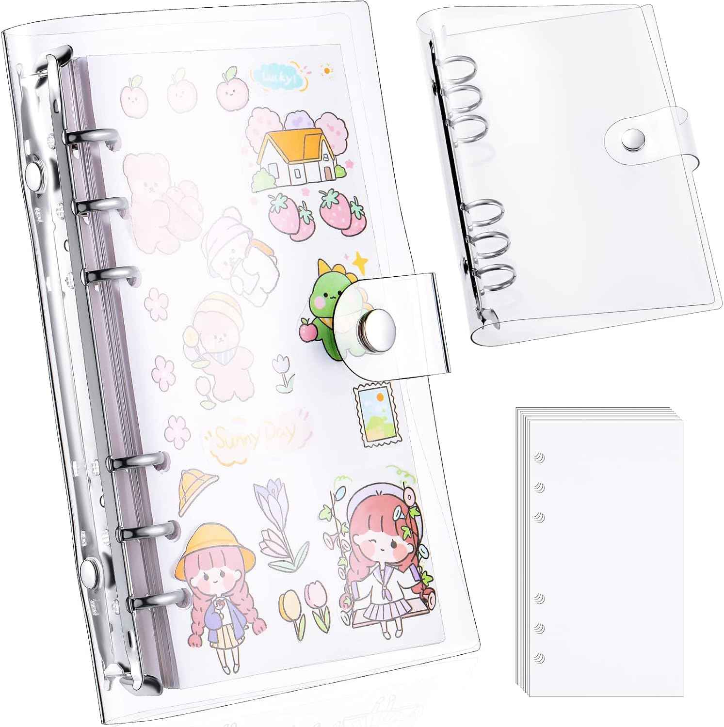 Kids Sticker Collecting Album Book with 40 Sheets PVC Shell A5/A6 - TTpen