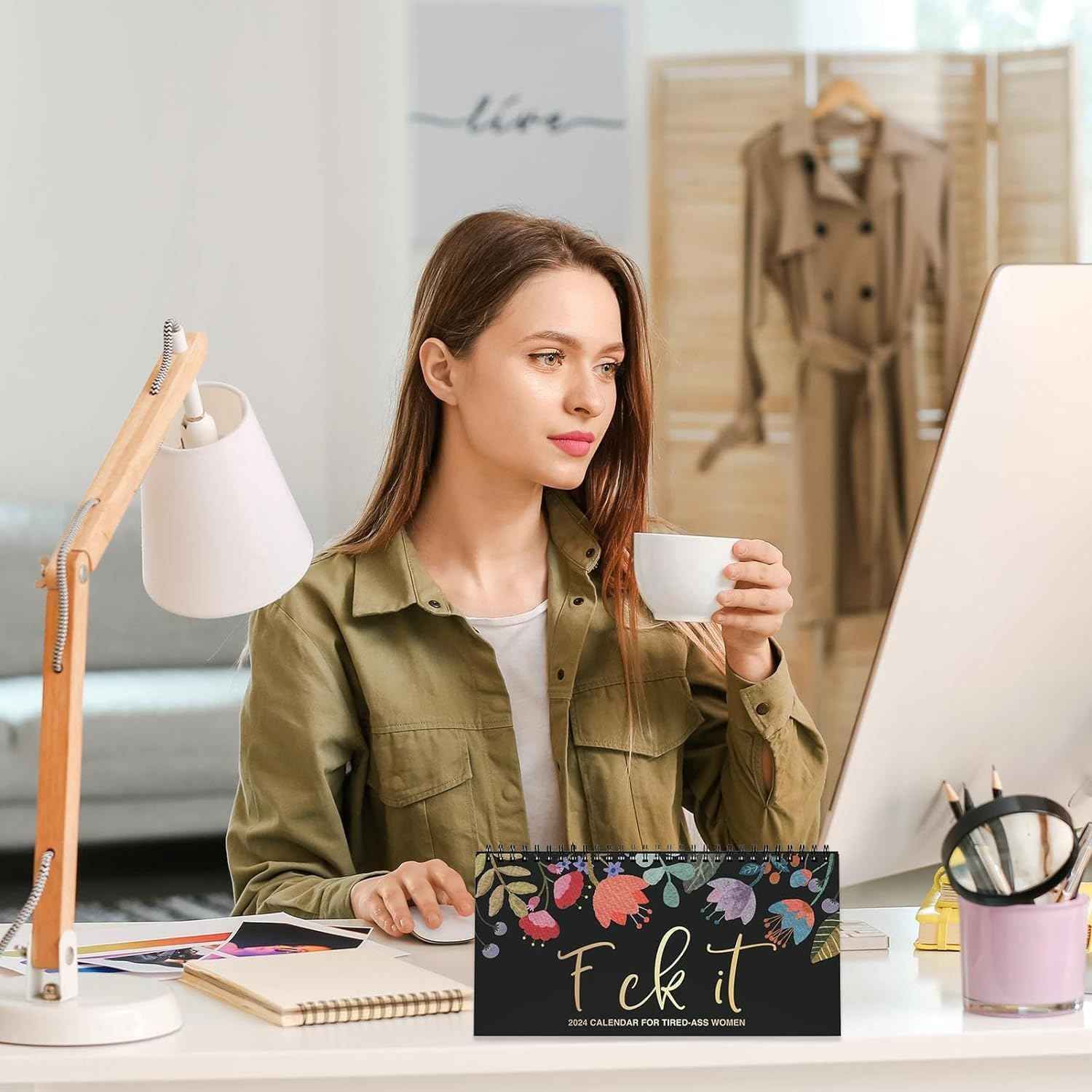 2024 'Fuck It' Desktop Calendar for Tired-Ass Women - TTpen