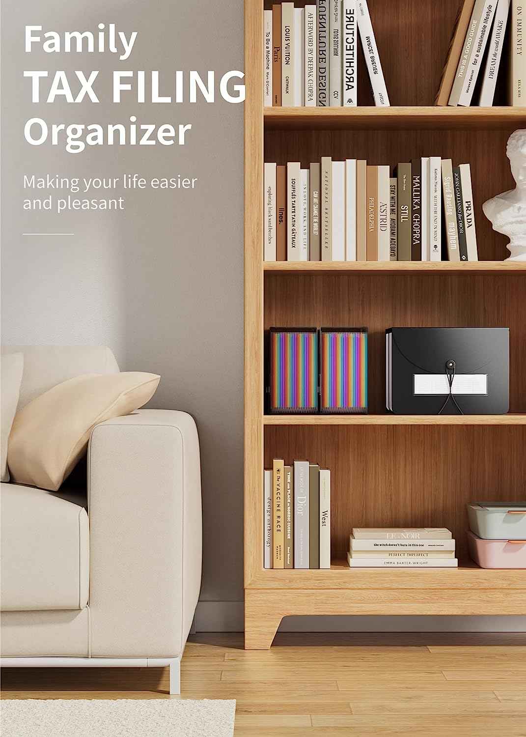 26 Pockets Expanding Accordian File Organizer Keeper A4 Size - TTpen
