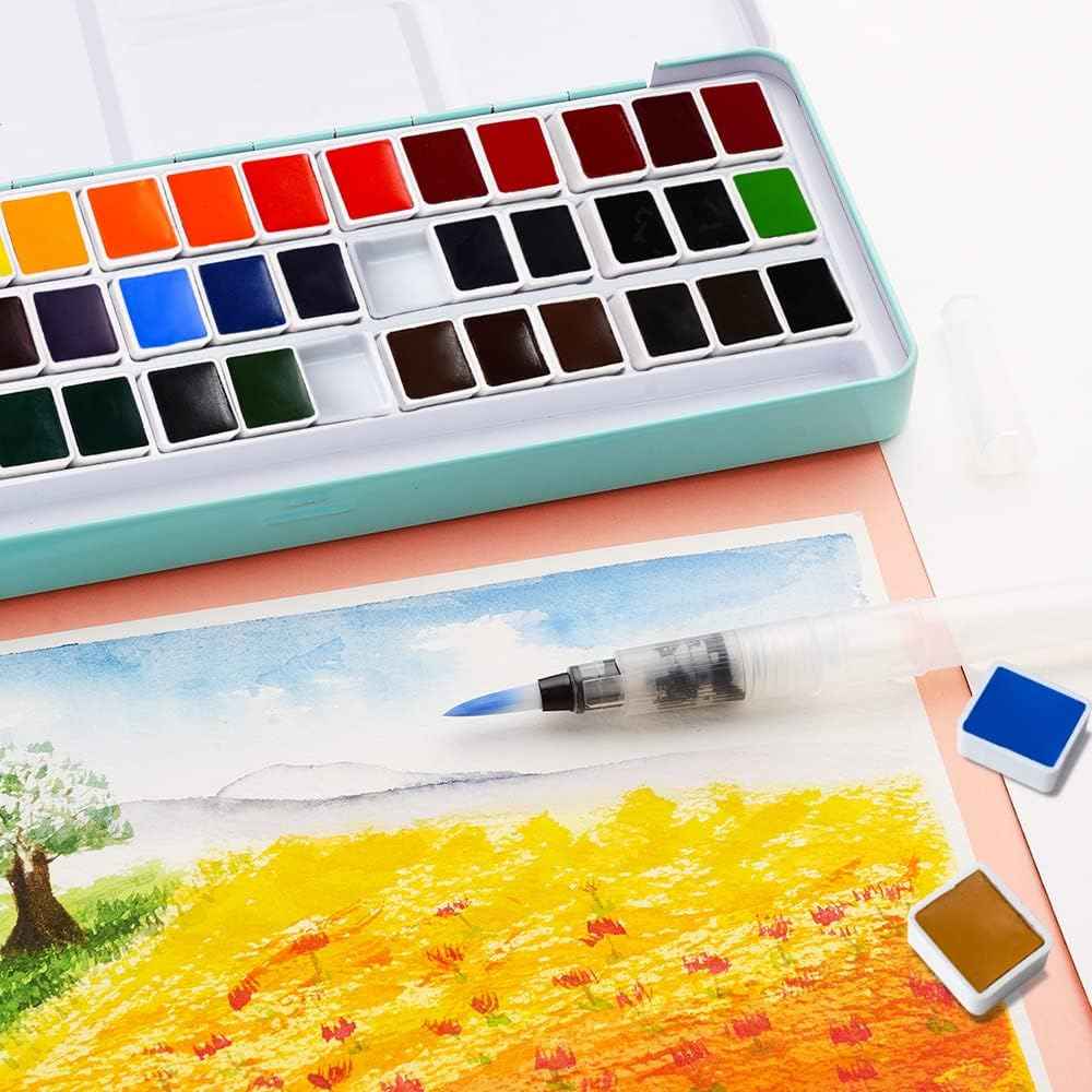 Meiliang Watercolor Paint Set,36 Vivid Colors,with Watercolor Brush - TTpen