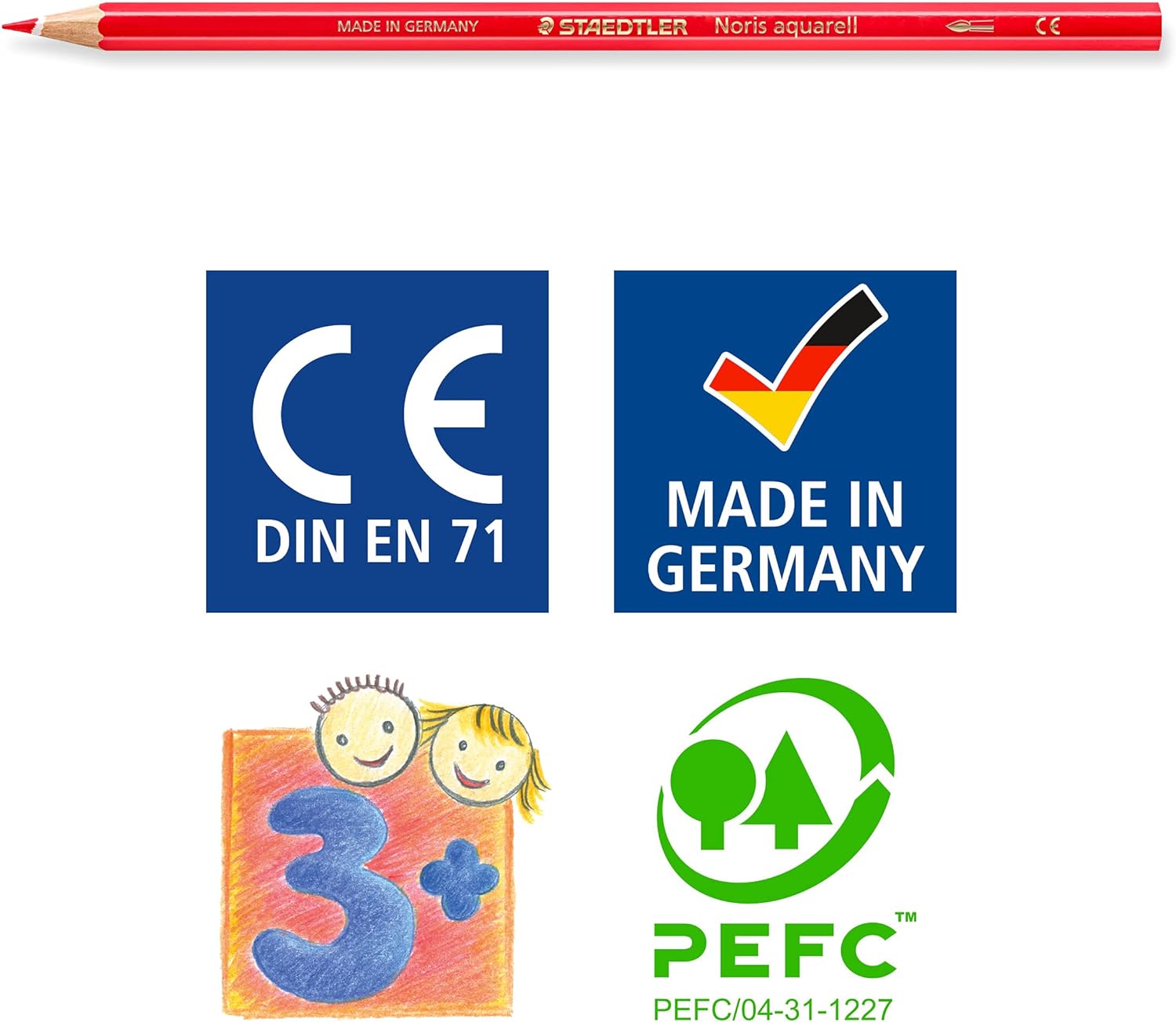 STAEDTLER 144 Noris Aquarell Watercolour Pencils,12 Colours