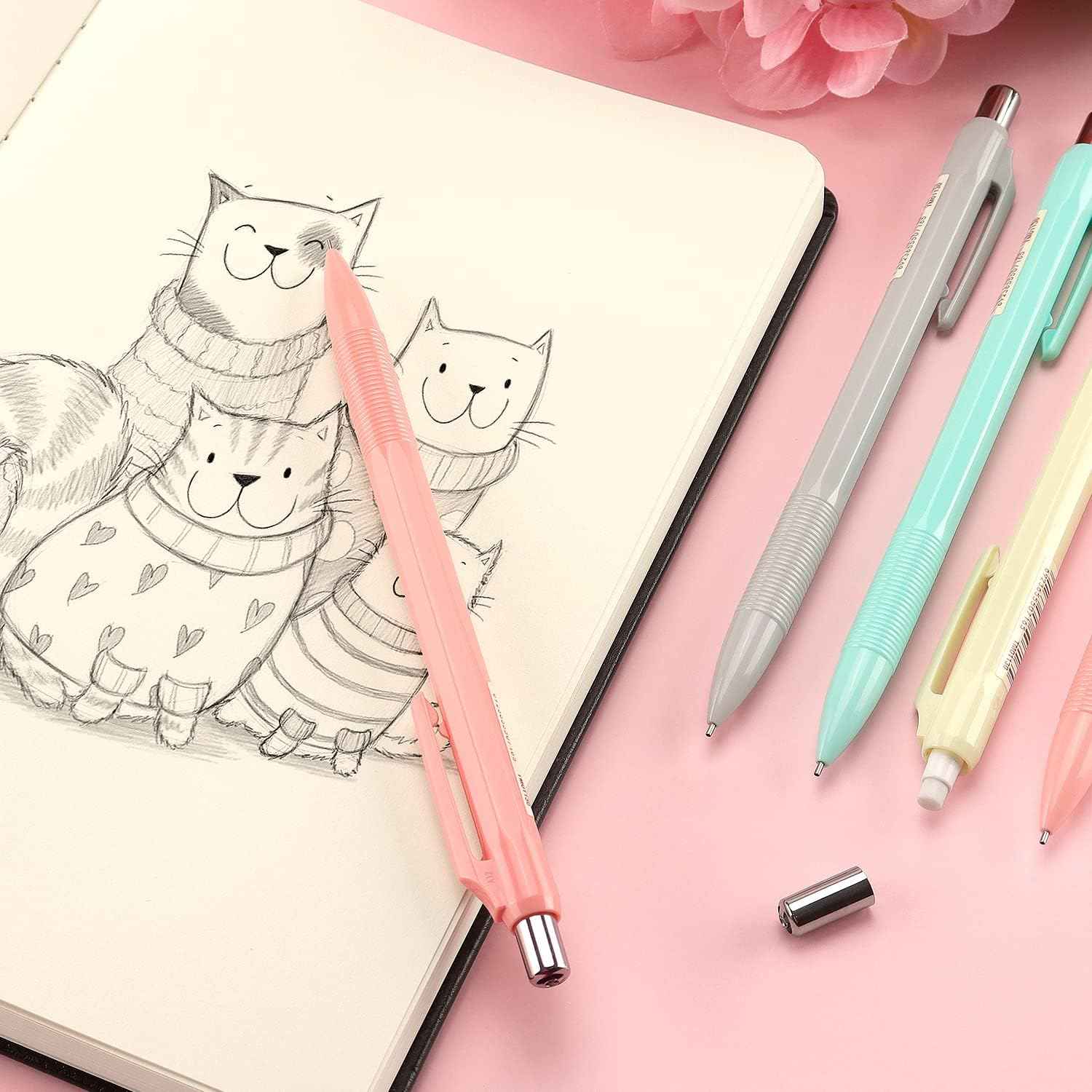4PCS Colorful 0.7mm Automatic Mechanical Pencils - TTpen