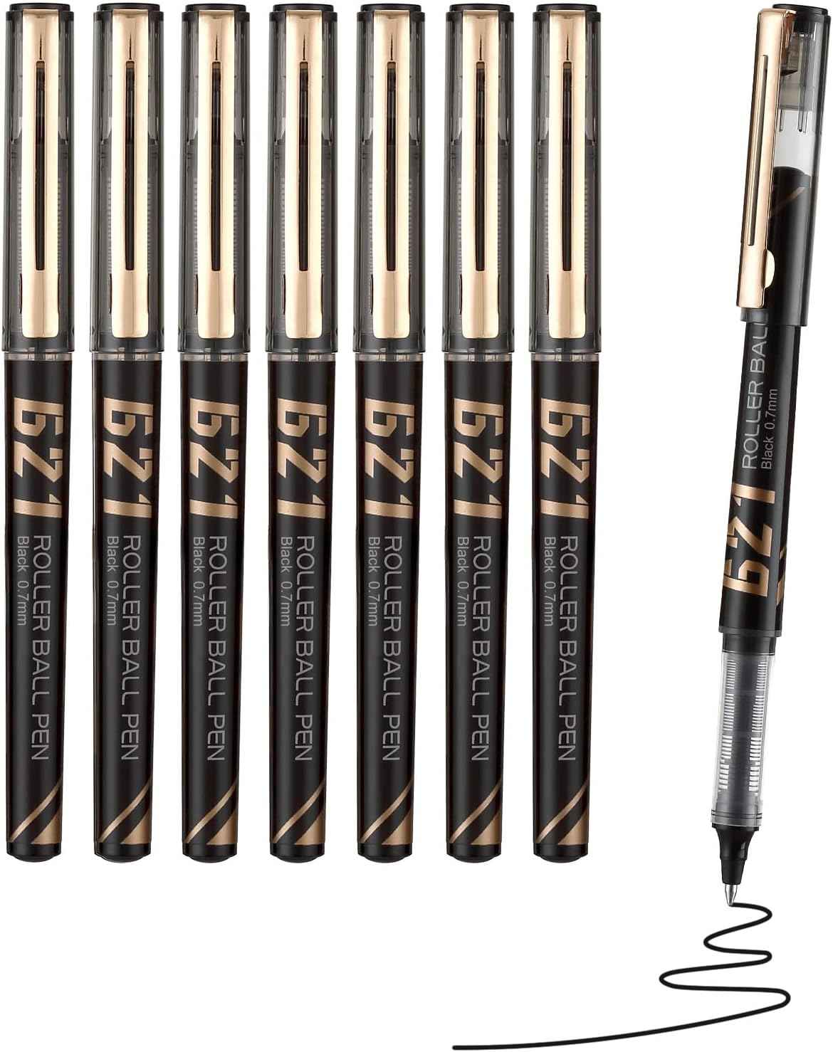 Comix 621 Rollerball Pens,Black Liquid Ink, 0.7mm Medium Point - TTpen