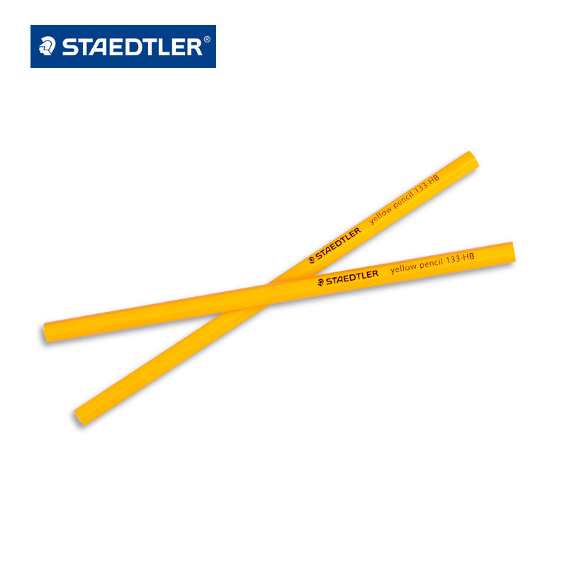 STAEDTLER 133 Yellow Pencils,UN-Sharpened HB/2H/2B,12 Pack