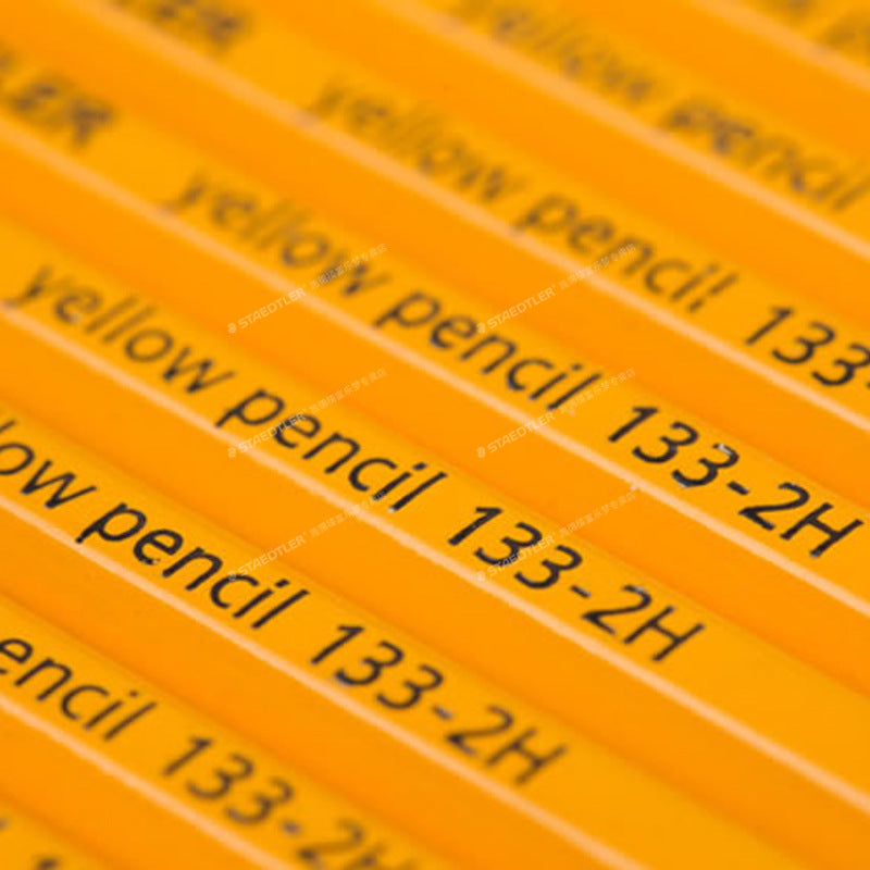 STAEDTLER 133 Yellow Pencils,UN-Sharpened HB/2H/2B,12 Pack