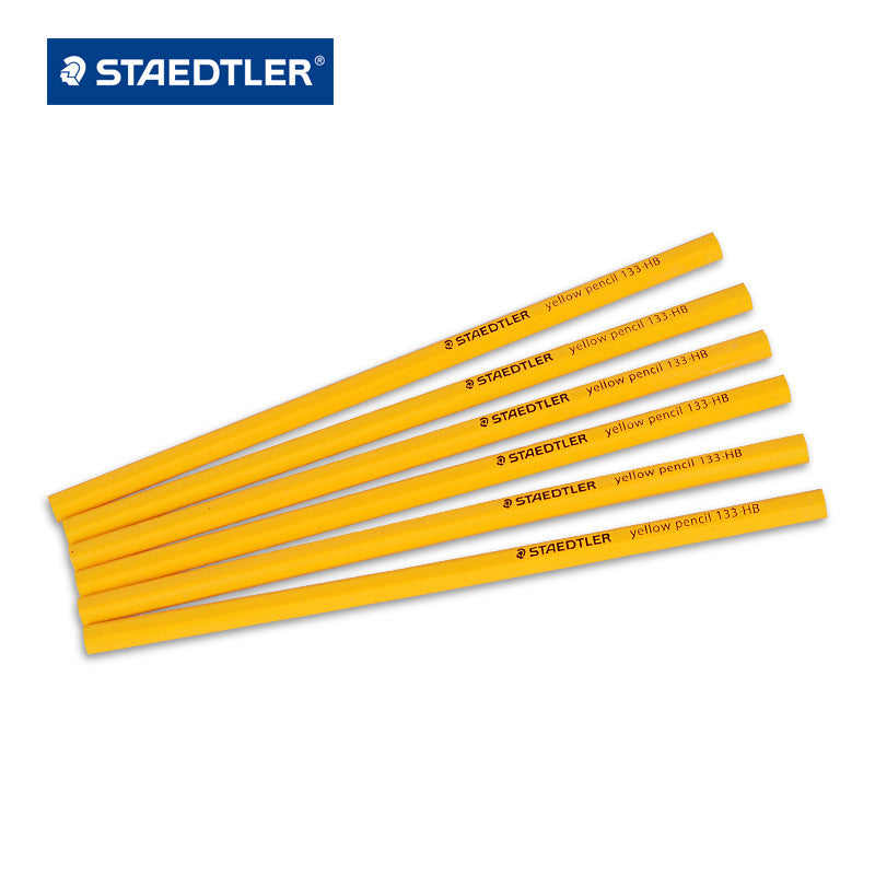 STAEDTLER 133 Yellow Pencils,UN-Sharpened HB/2H/2B,12 Pack