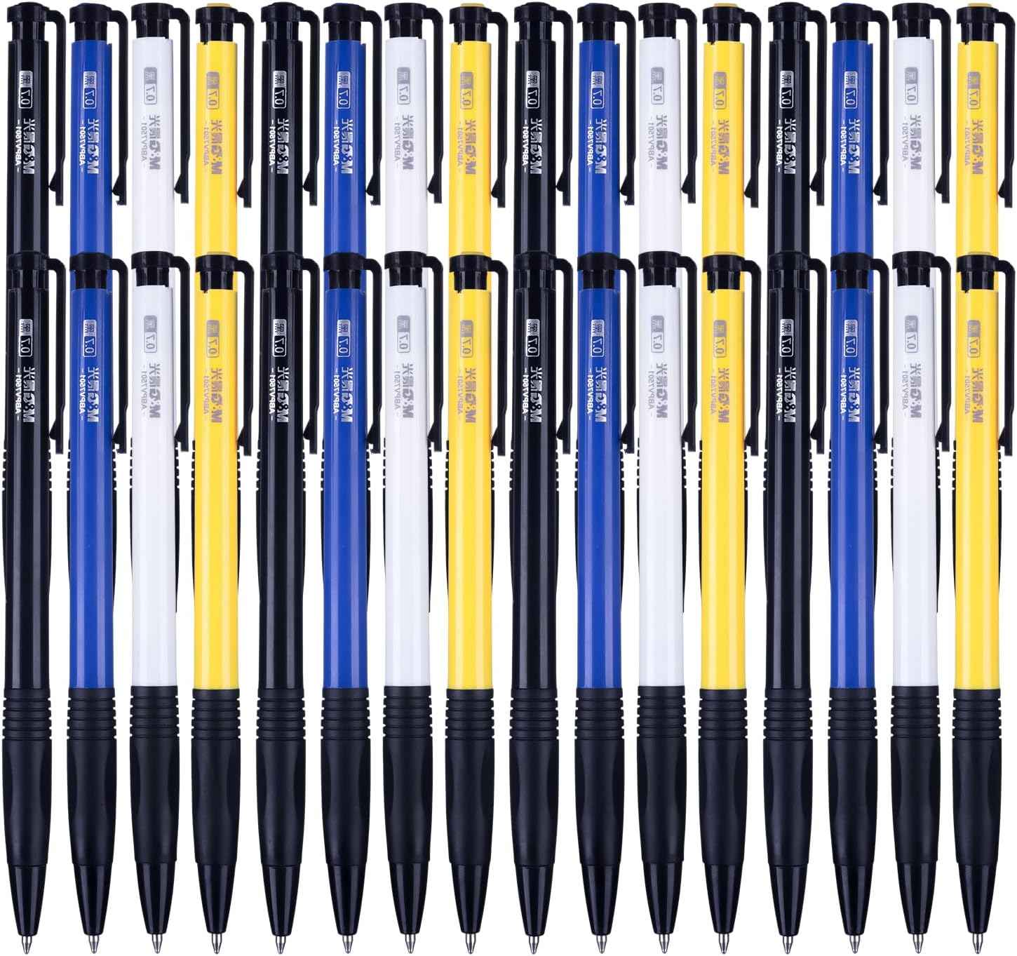 M&G 36Pcs Retractable Ballpoint Pens with Black ink 0.7mm - TTpen