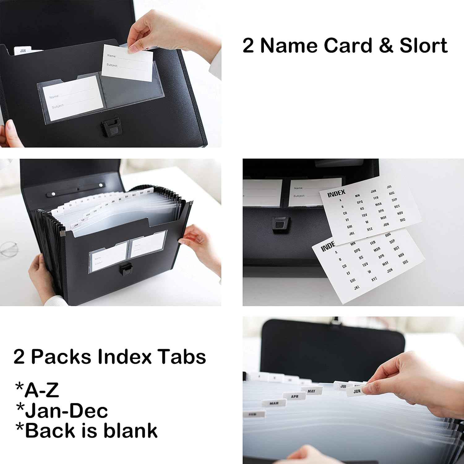 26 Pockets Expanding File Folder with Handle - Letter A4 Paper - TTpen
