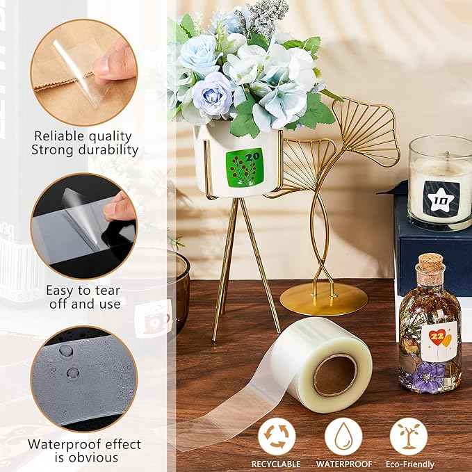 500 Pieces Label Protector Waterproof for Protecting Stickers 50x50mm - TTpen