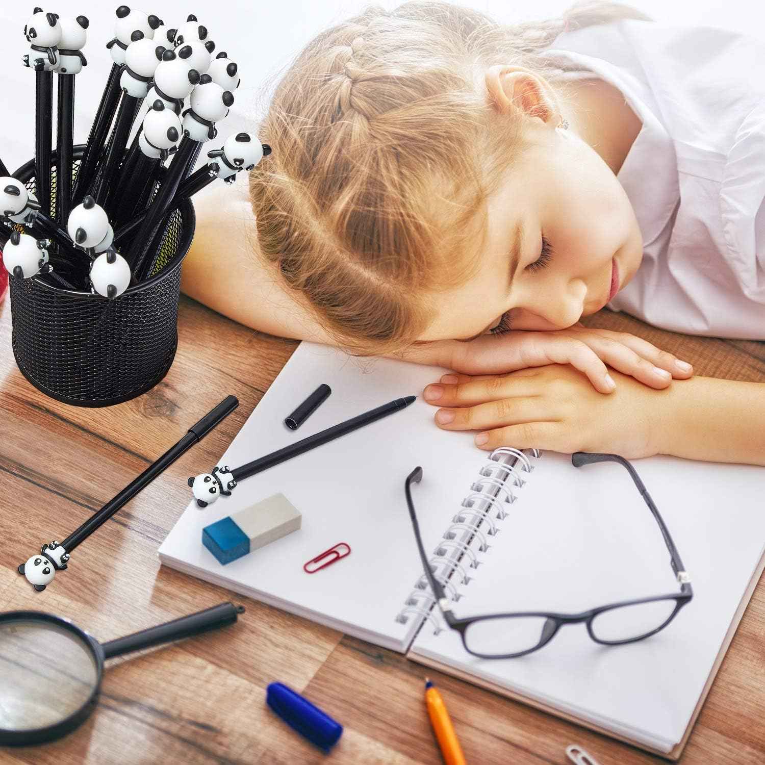 20Pcs Back to School Cute Panda 0.5 mm Black Gel Ink Pens - TTpen