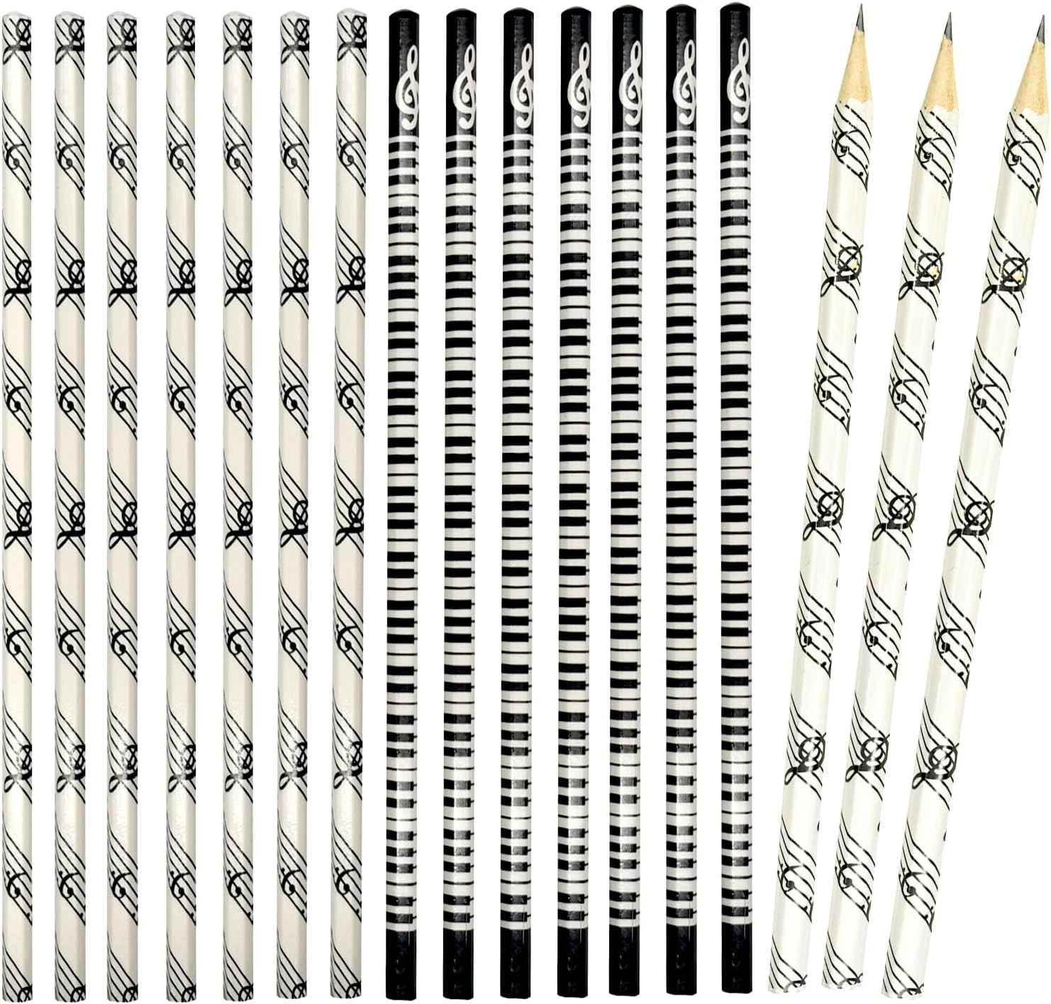 24PCS Musical Notes Pencil Piano Wooden Pencils - TTpen