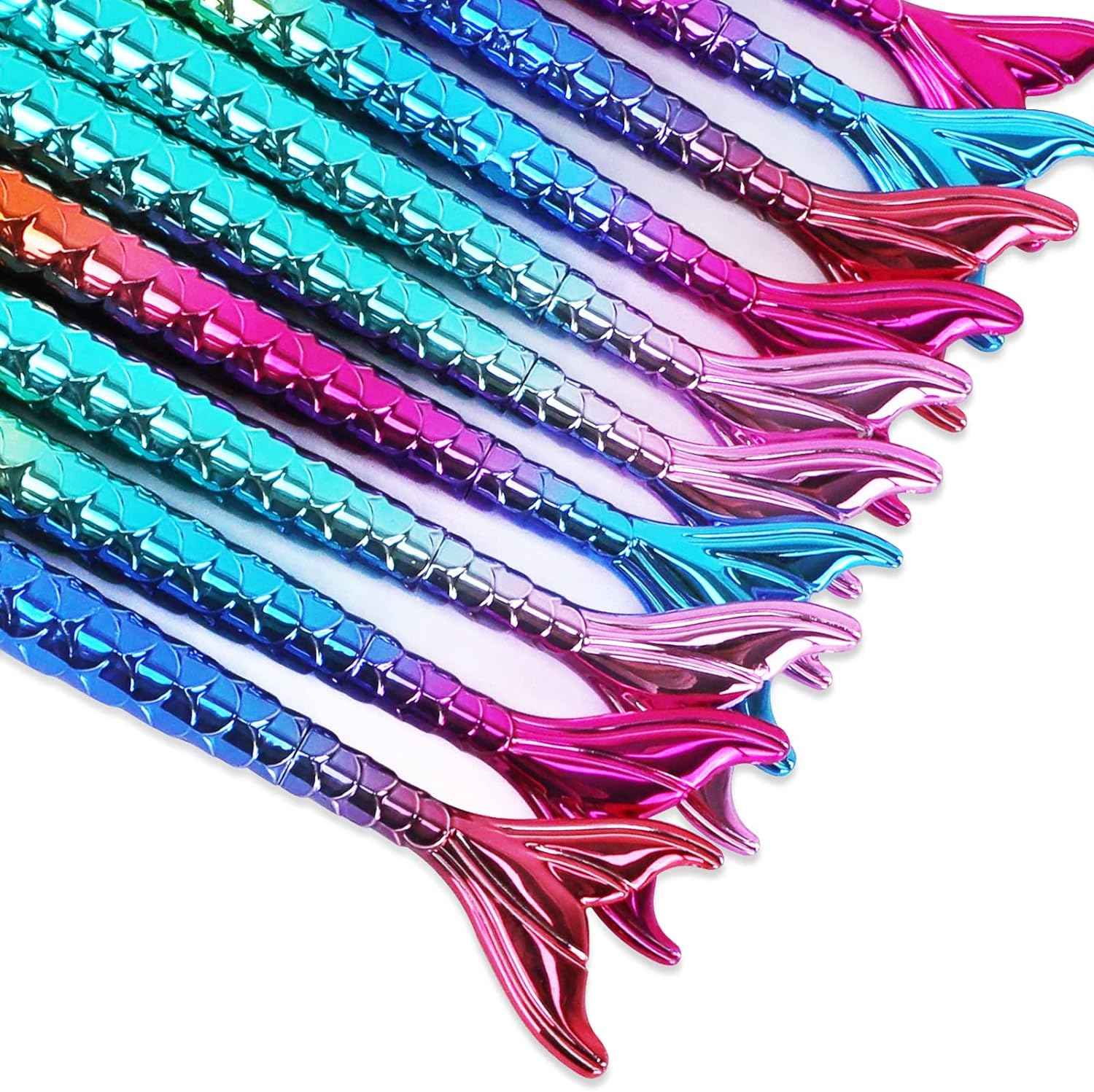 10PCS Mermaid Shaped Cute Fish Ballpoint Pens - TTpen