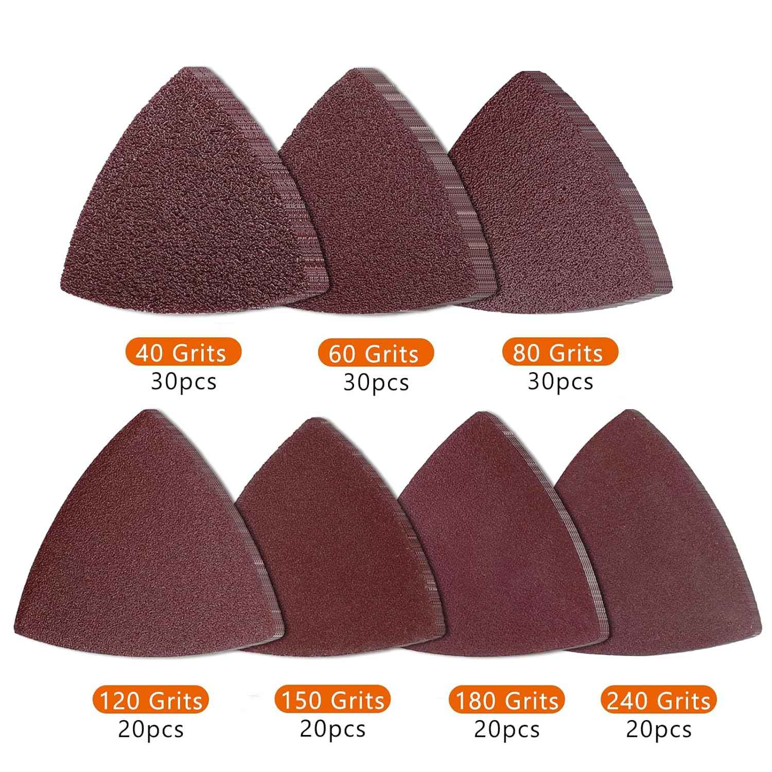 170PCS Hook and Loop Triangle Sandpaper for 3-1/8 Inch - TTpen