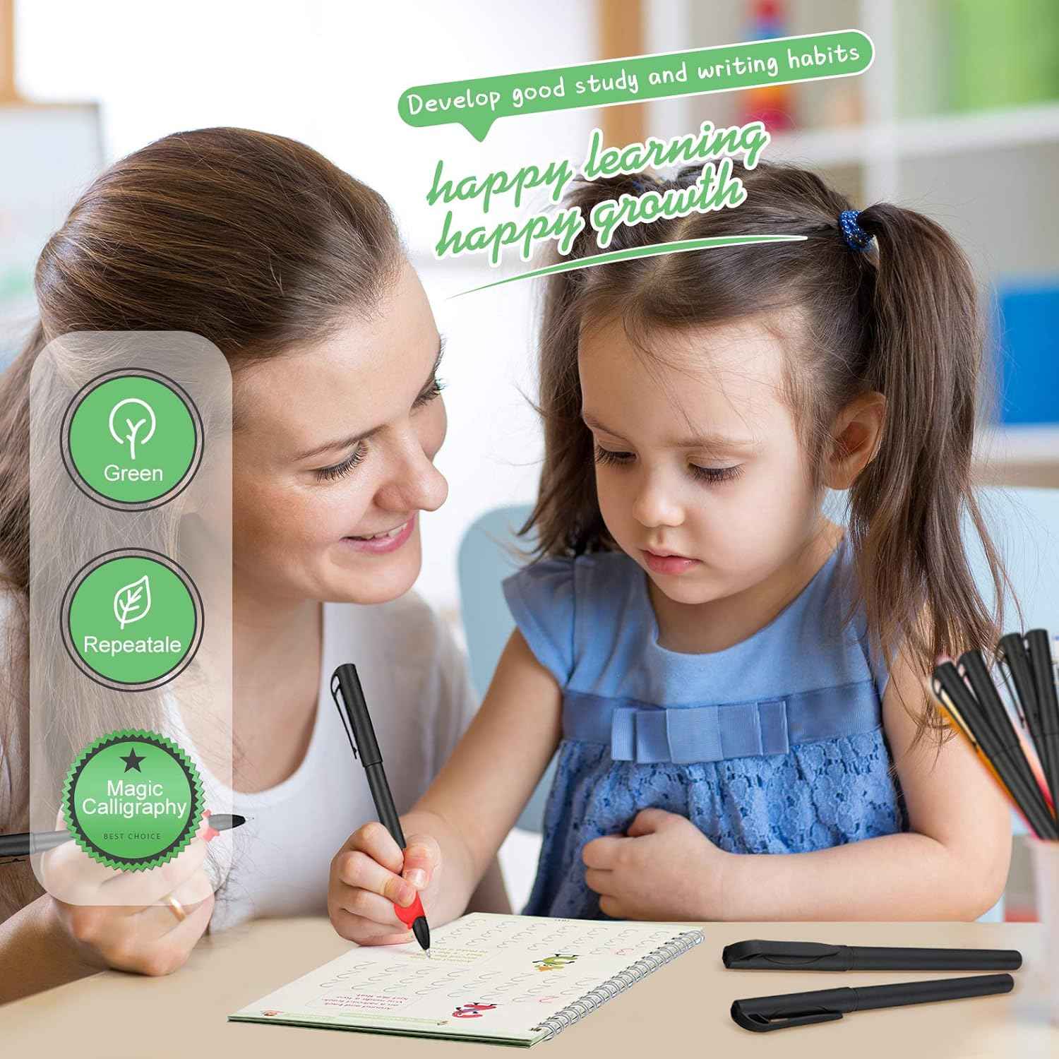 84Pcs Practice Pen Set 12 Ballpoint Pens,60 Refills and 12 Pen Holders - TTpen