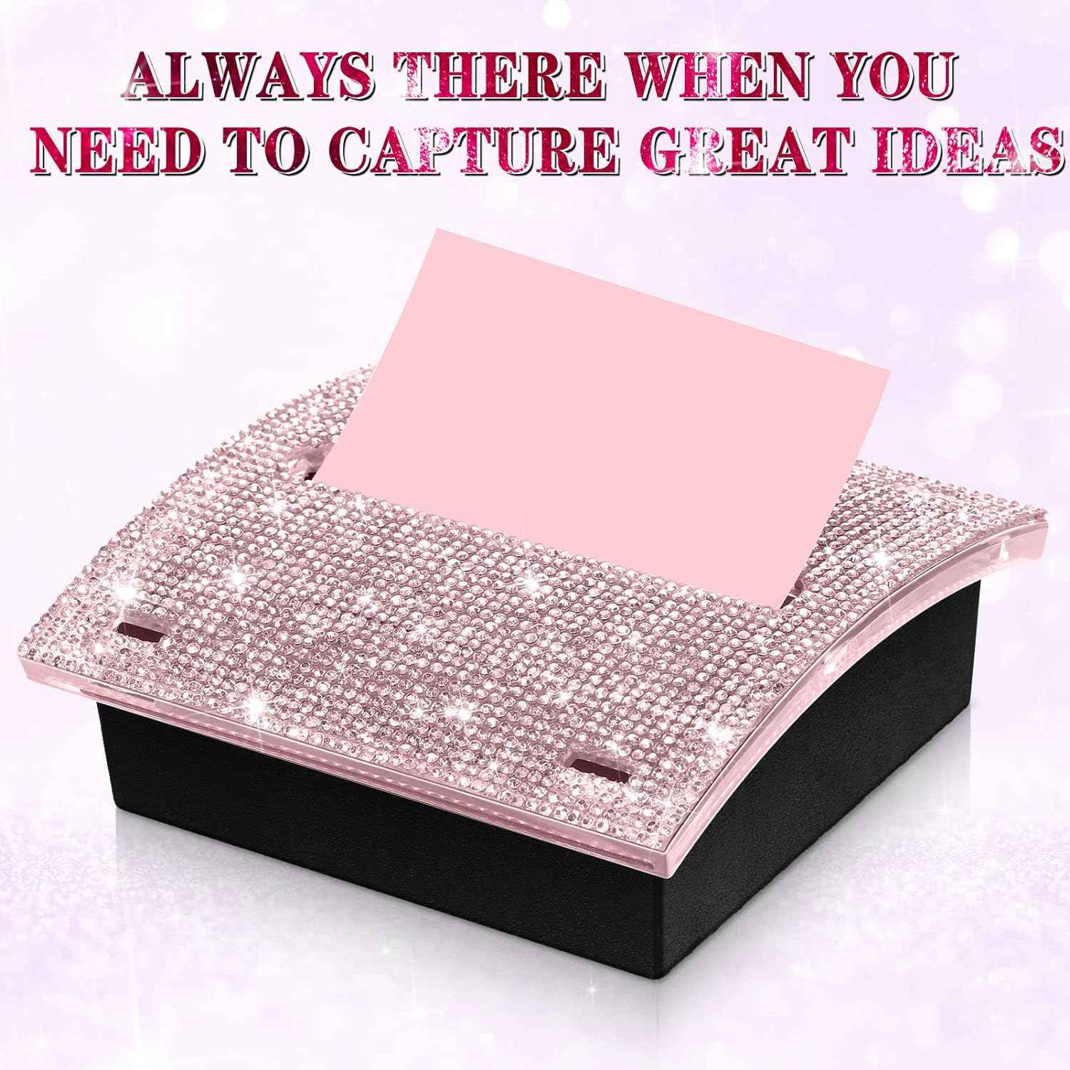 Rhinestone Self Stick Notepad Holders 4x4 Inches Memo Note Dispenser - TTpen