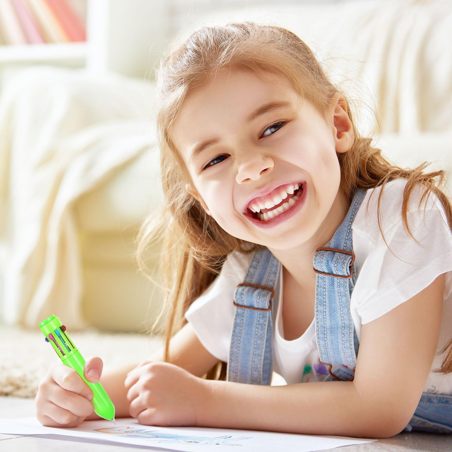 10in1 Retractable Ballpoint Pens Multicolor Pens for Students Kids