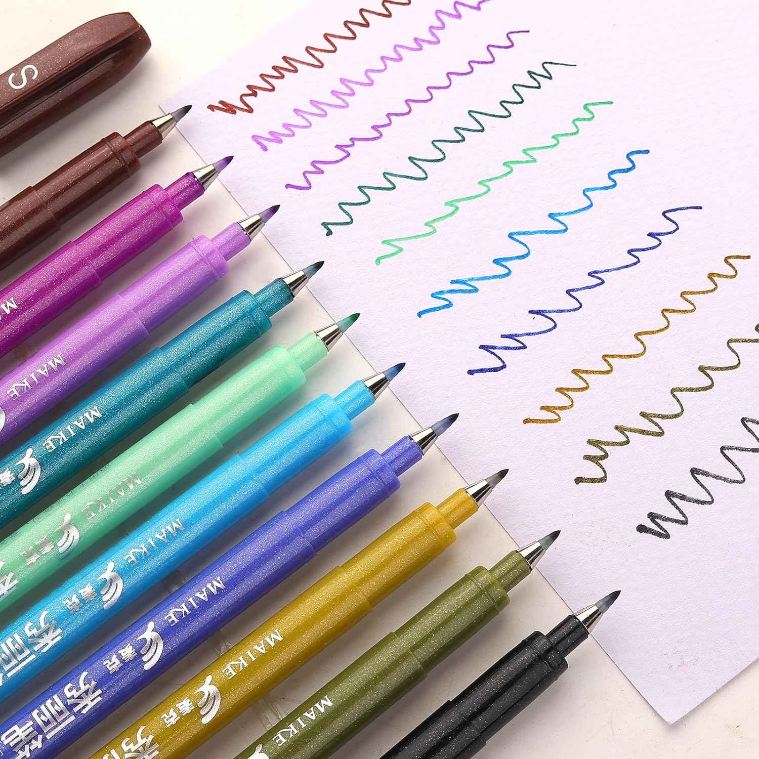 MAIKE Felt Tip Brush Calligraphy Pen 10 Colors - TTpen