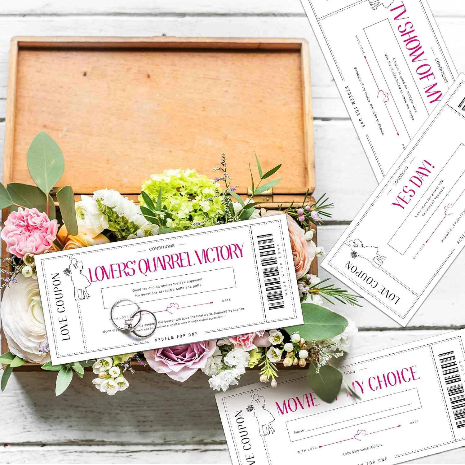 20 Pieces Love Coupon Cards Romantic Vouchers - TTpen