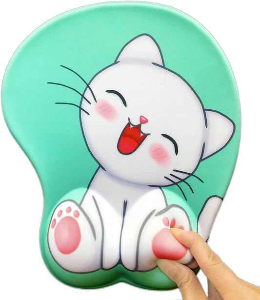 Cute Cat Mouse Pad with Grgonomic Wrist Rest Support - TTpen