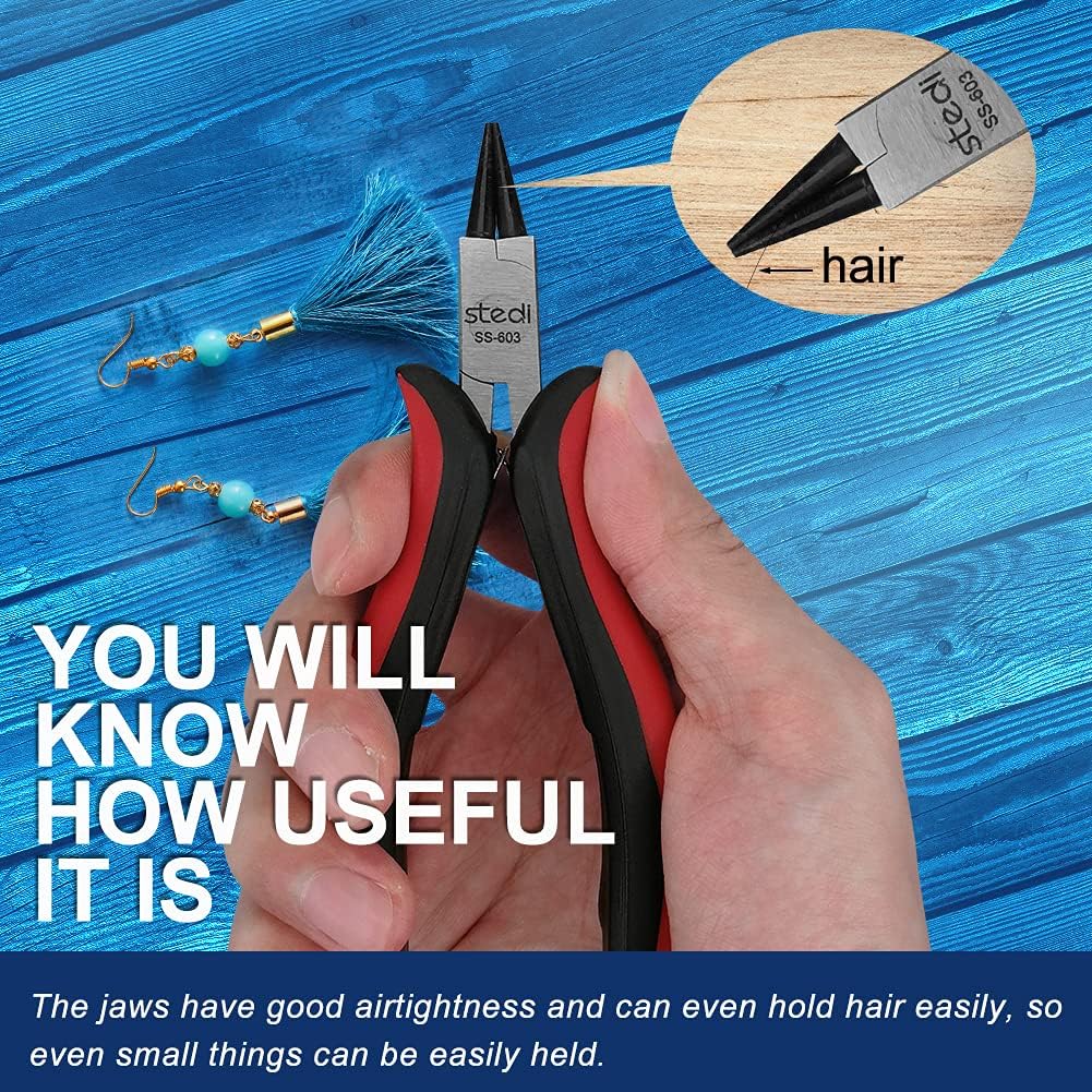 Stedi 5-inch Round Nose Pliers for Jewelry Making Handicrafts - TTpen