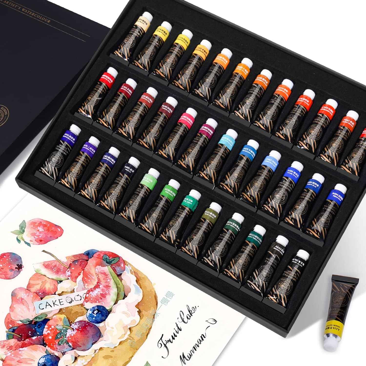 Paul Rubens Profesional Artist Watercolor Paint Set,5ml Tube,36 Colors - TTpen