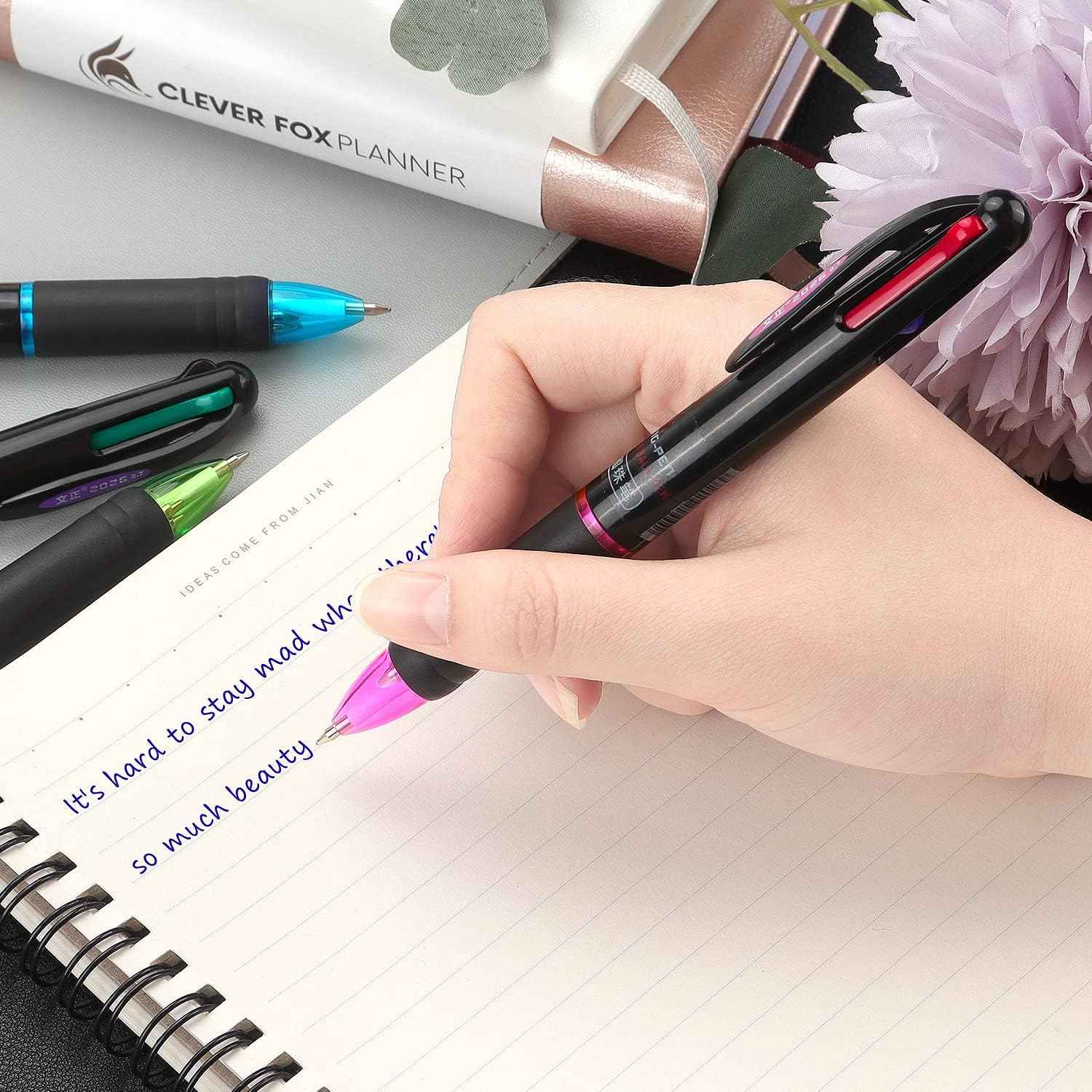 Multicolor Ballpoint Pens 4in1 0.7mm Retractable Gift Pens - TTpen