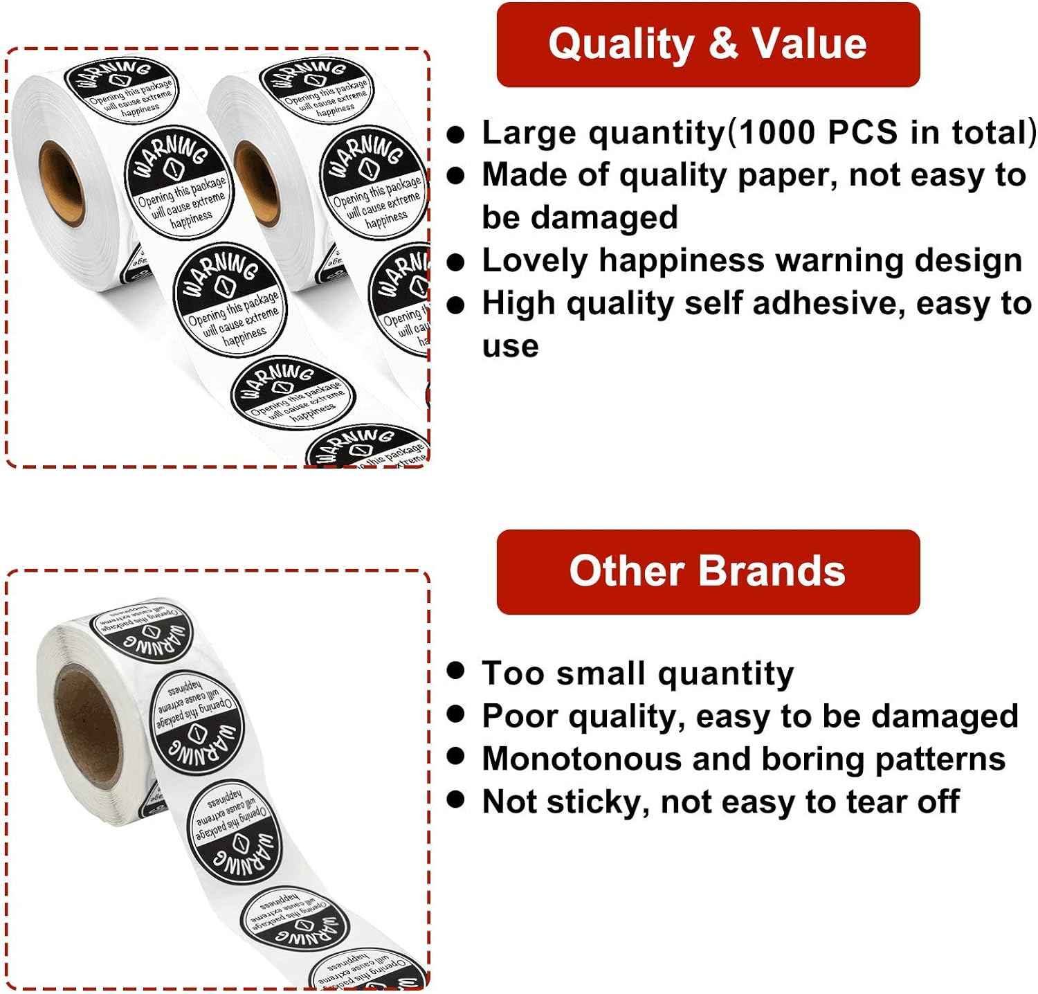 1000Pcs Extreme Happiness Stickers Round Self-Adhesive Labels 1.5 Inch - TTpen