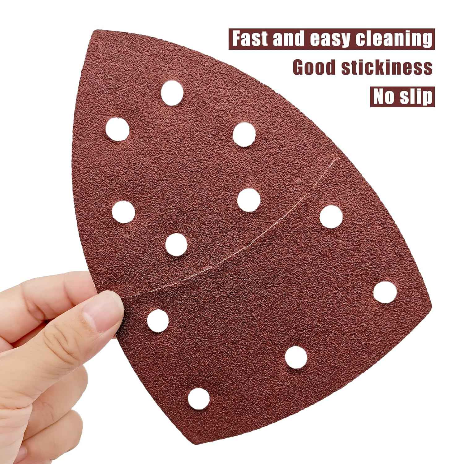 50PCS Mouse Detail Sander Paper,40/60/80/120/180/240 Grit 11 Holes - TTpen