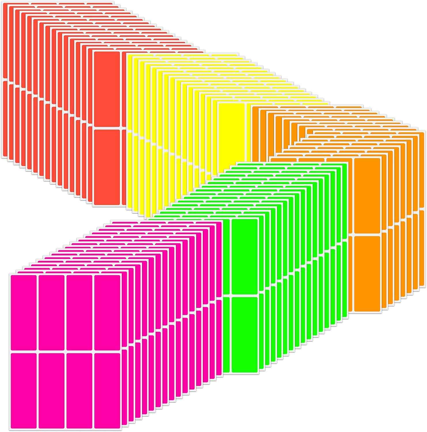640Pcs Rectangular Color Coding Label Stickers 3 x 1 inch - TTpen