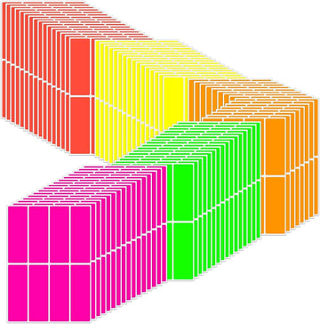 640Pcs Rectangular Color Coding Label Stickers 3 x 1 inch - TTpen