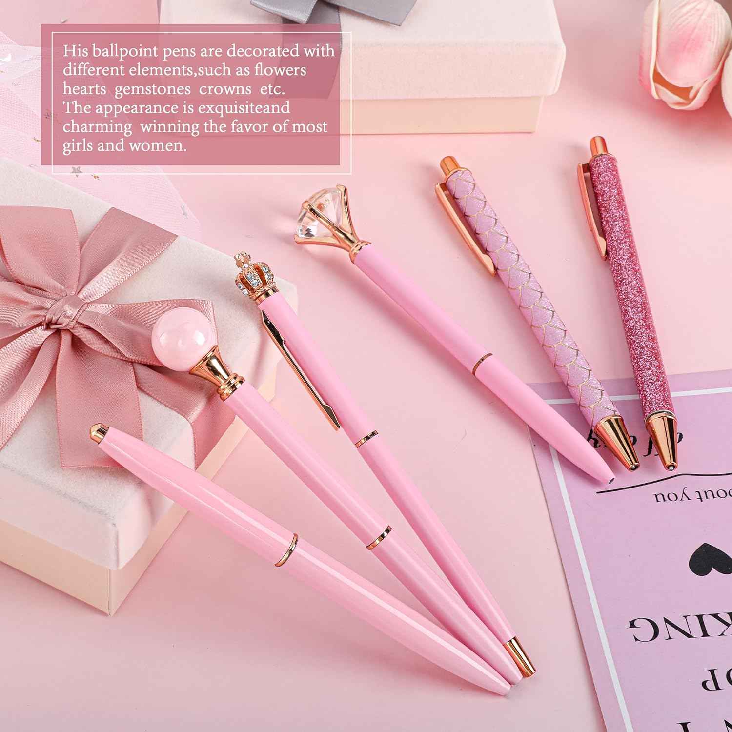 10Pcs Ballpoint Pens Set Party Favors for Kids Purple Pink Pens Gifts - TTpen