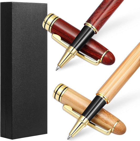 2 Pieces Bamboo Wooden Ballpoint Pen Handcrafted Rosewood Pens - TTpen