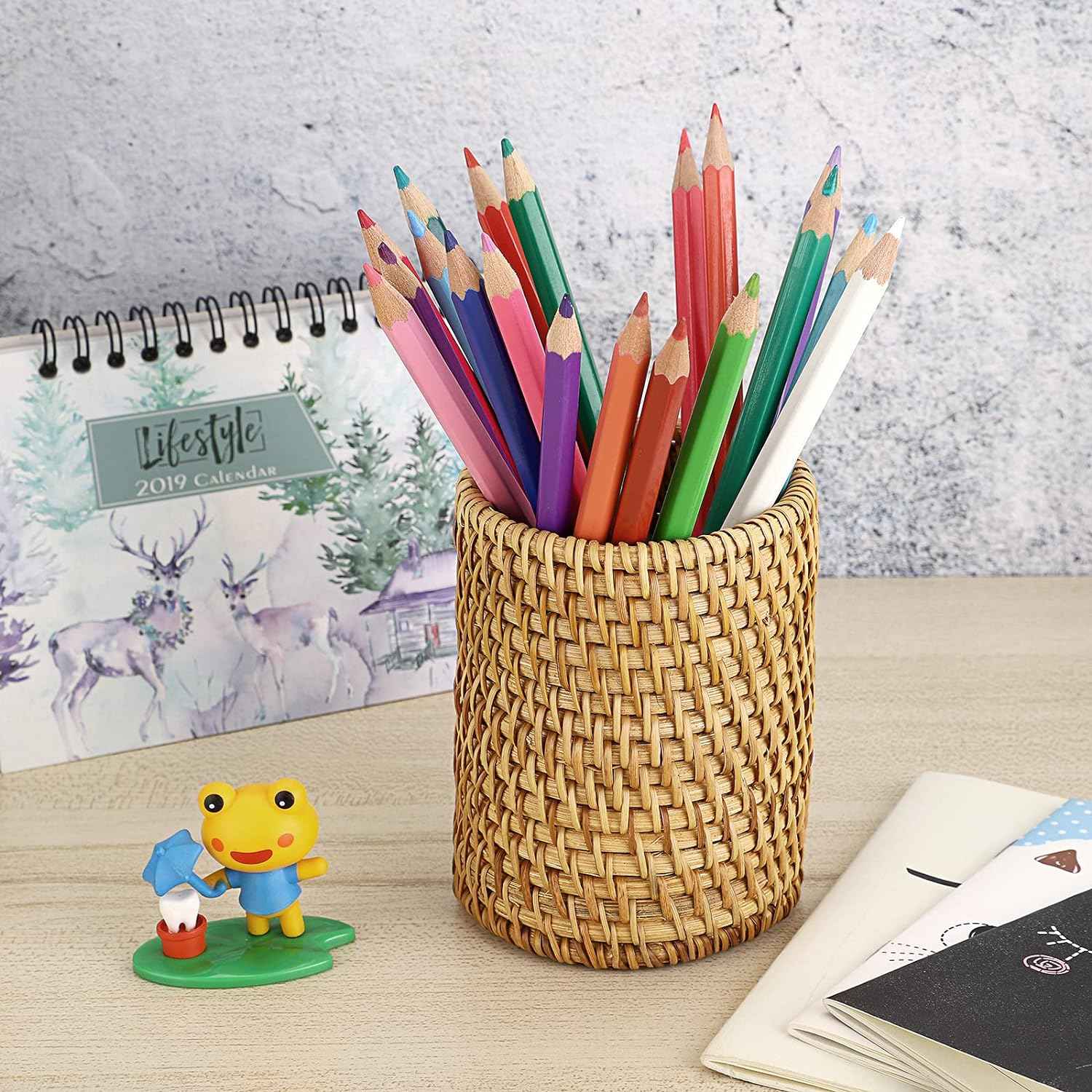 Rattan Pen Cup,Handmade Desk Pencil Holders - TTpen
