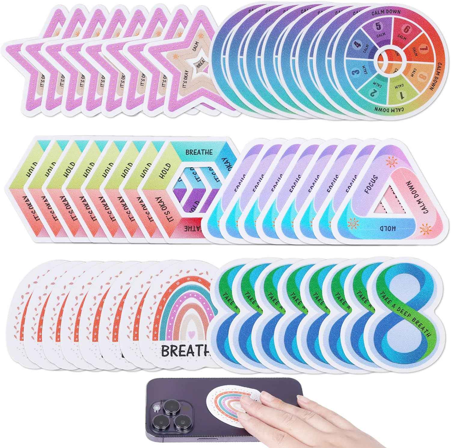 48 Pieces Calm Stickers for Anxiety Sensory Stickers - TTpen