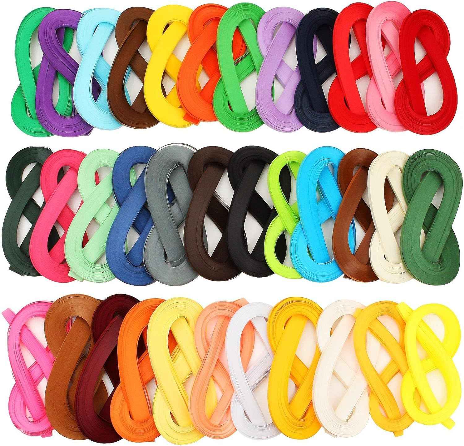 35 Colors 4200 Strips Paper Quilling Strips Set Width 5mm Length 54cm - TTpen