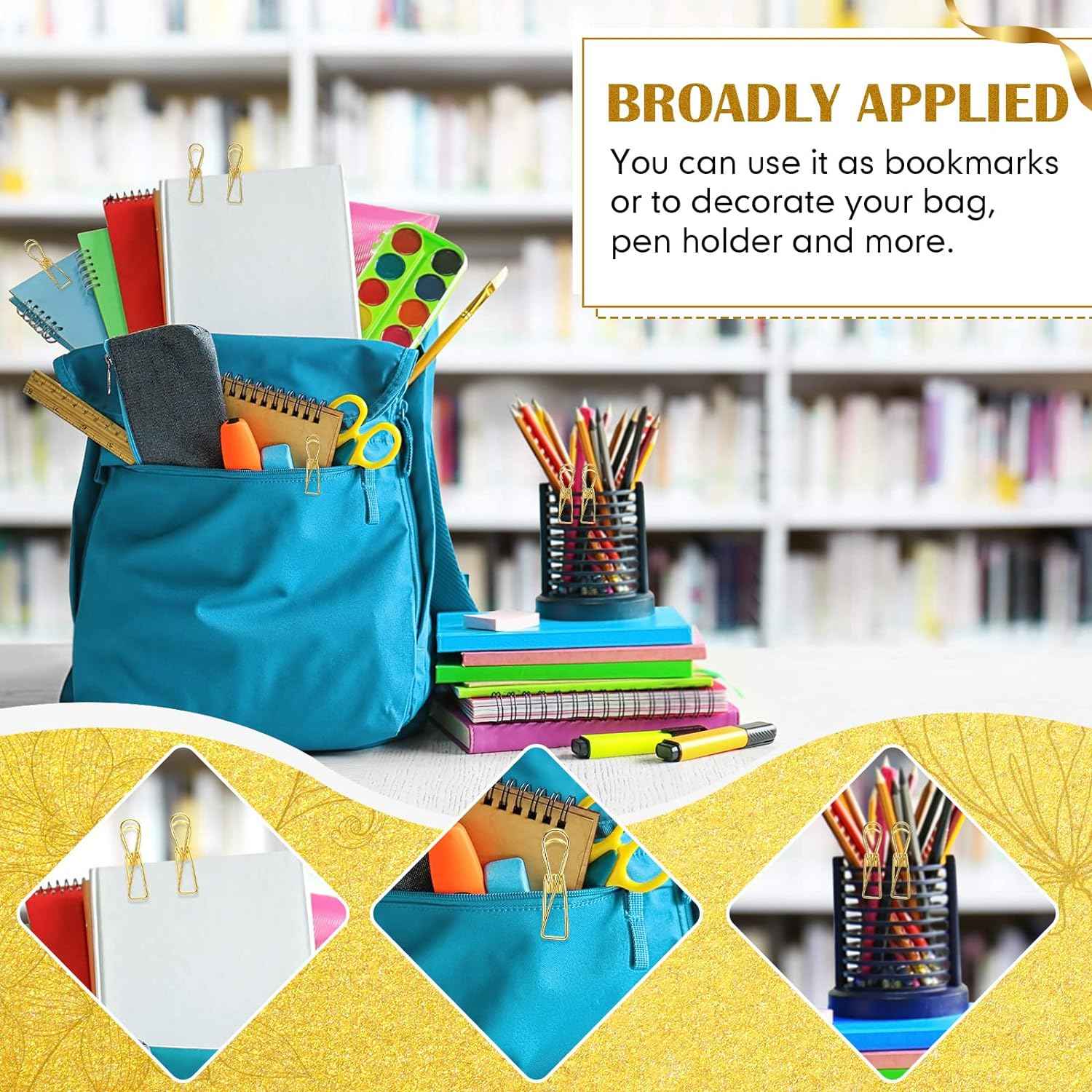 100Pcs Paper Clips Metal Wire Hollow Out Clips - TTpen