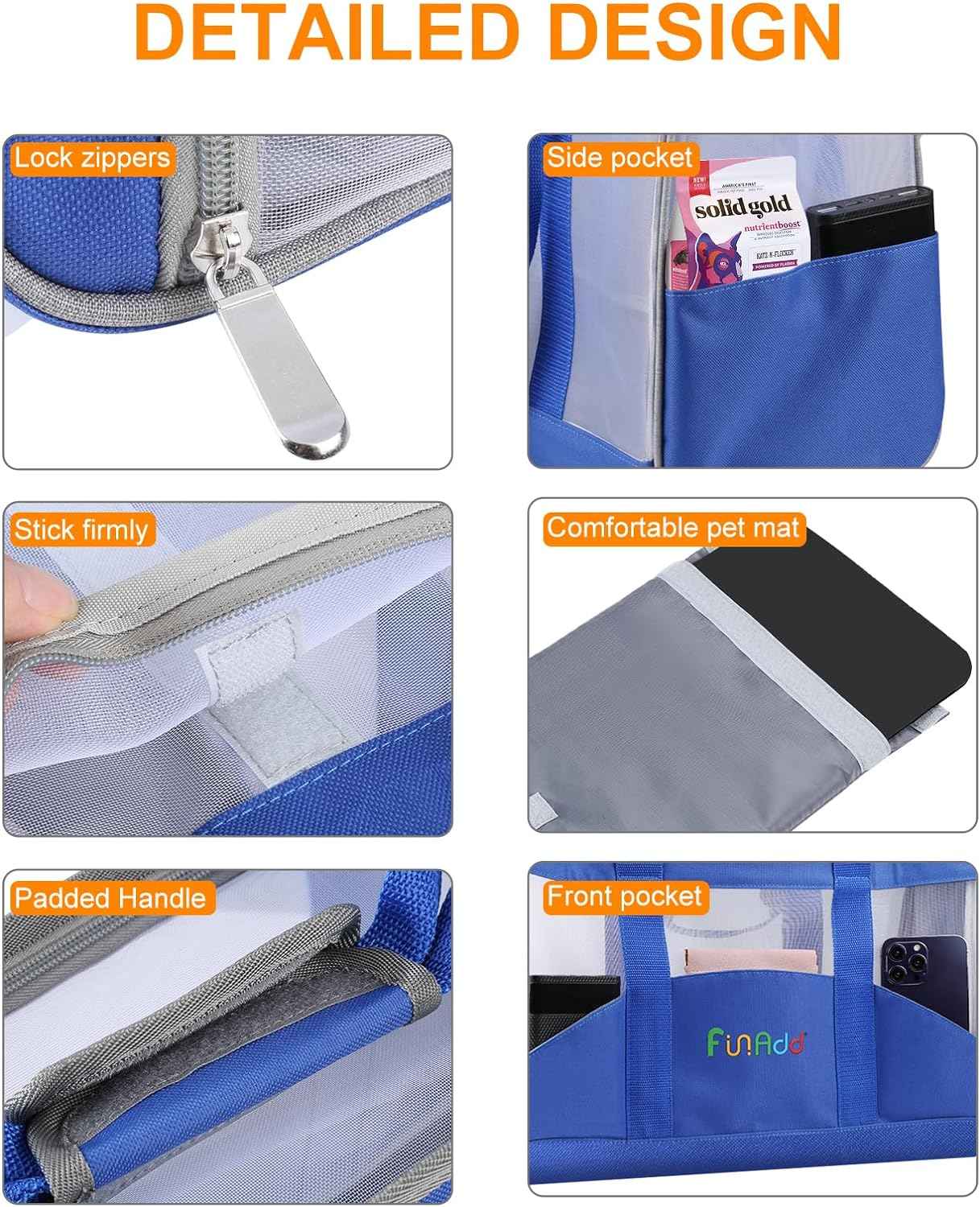 FunAdd Pet Pet Carrier,Airline Approved,for Small Dogs and Cats - TTpen